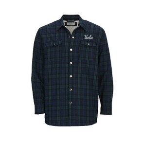 UCLA Script Plaid Shacket