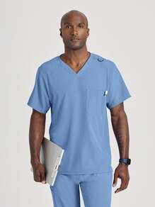 Men's Professional V-Neck Scrub Top