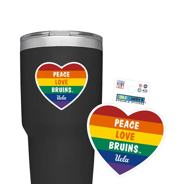 UCLA Peace Love Bruins Decal