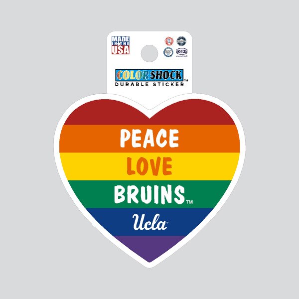 UCLA Peace Love Bruins Decal