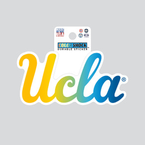 UCLA Script Color Fade Durable Sticker