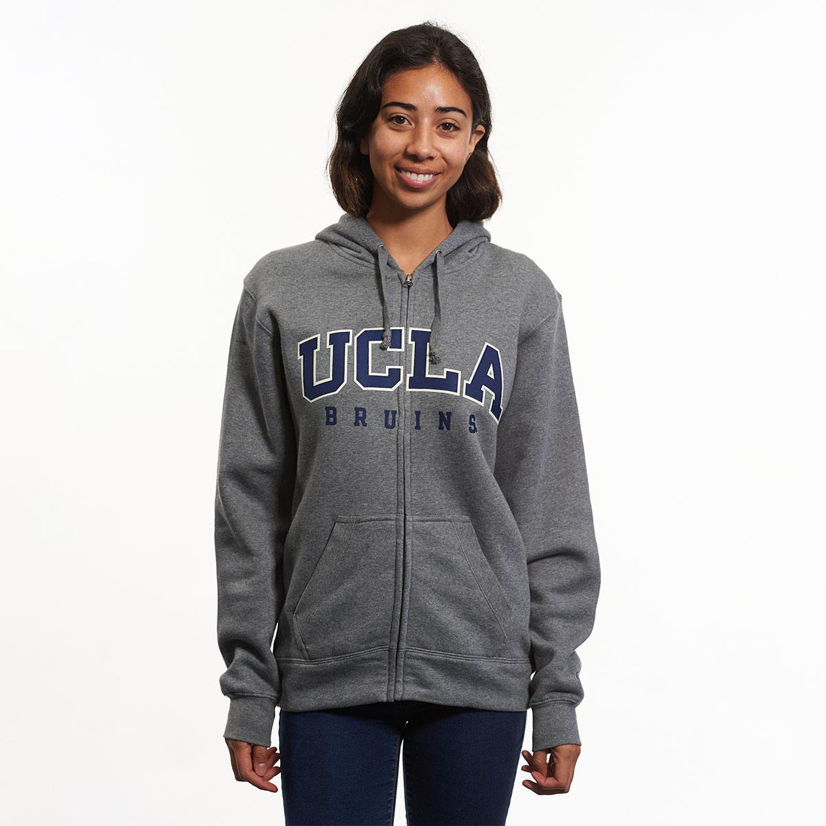 UCLA Bruins Unisex Block and Bruins Full Zip Hooded Sweatshirt