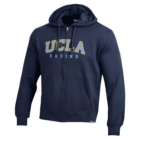 UCLA Block and Bruins Full Zip Hooded Sweatshirt | UCLA Store