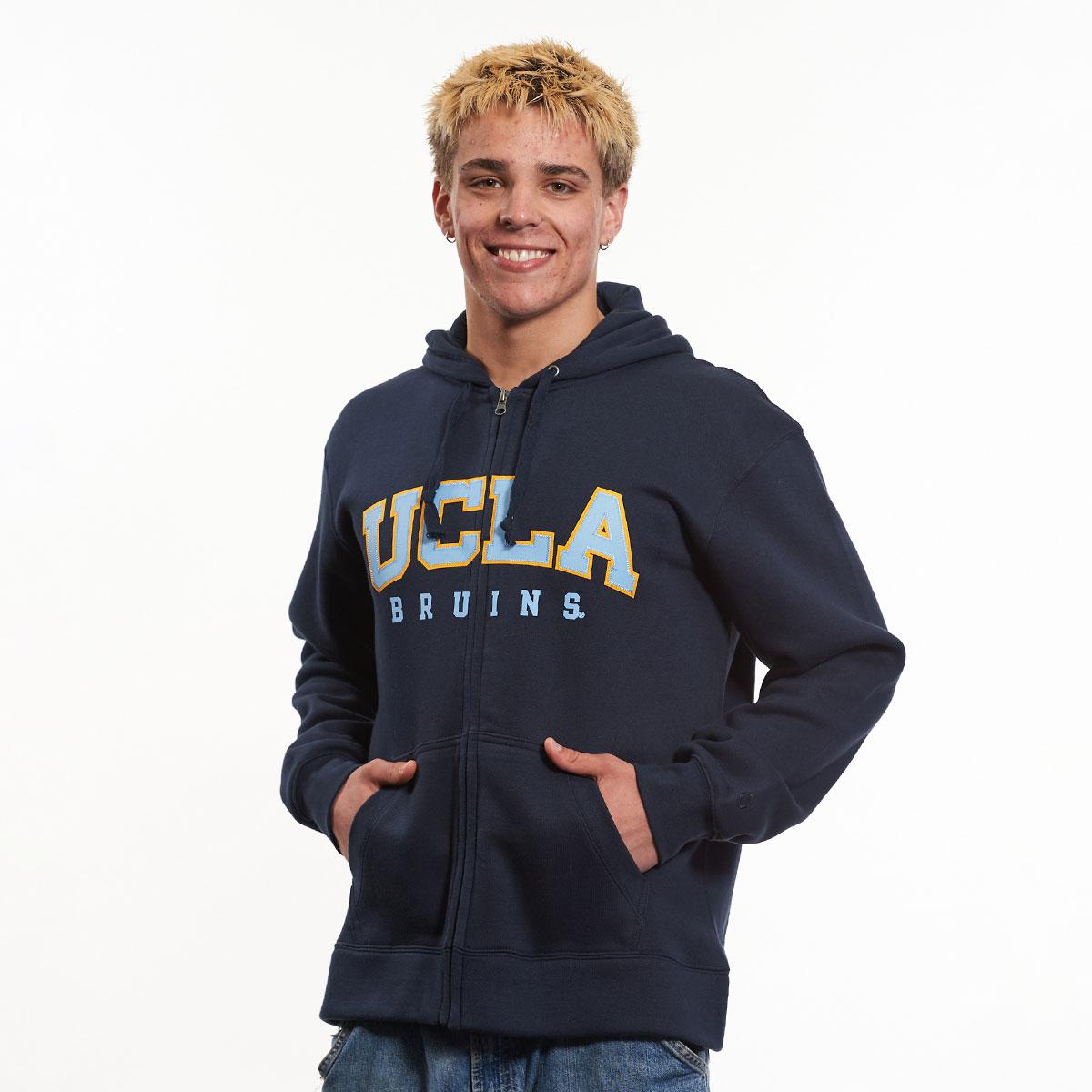 UCLA Block and Bruins Full Zip Hooded Sweatshirt