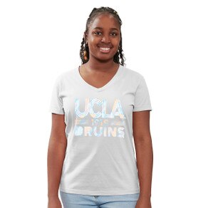 UCLA Women's Multi-Toned Letters V-Neck Tee