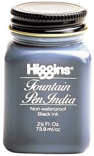 Higgins Fountain Pen India Ink 2.5oz | Black