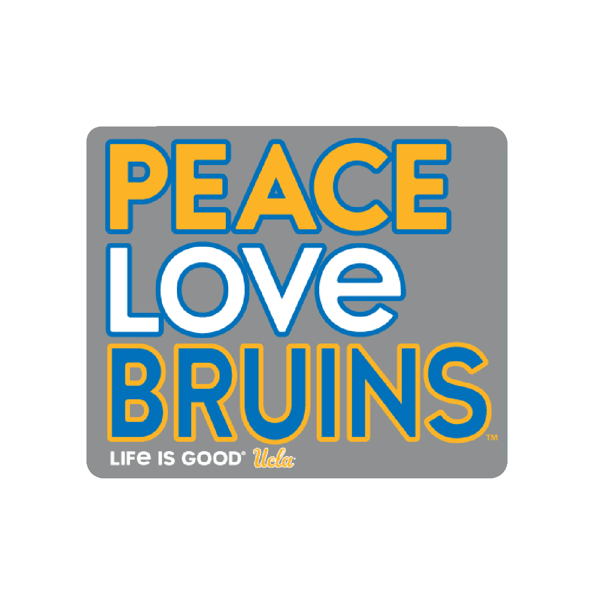 UCLA Peace Love Bruins Sticker