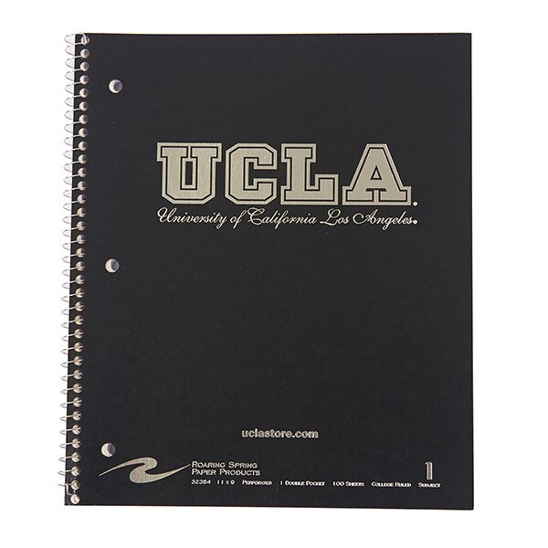 UCLA 100ct Spiral Notebook - Black