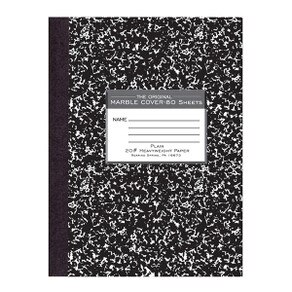 Black Marble Composition Book Plain