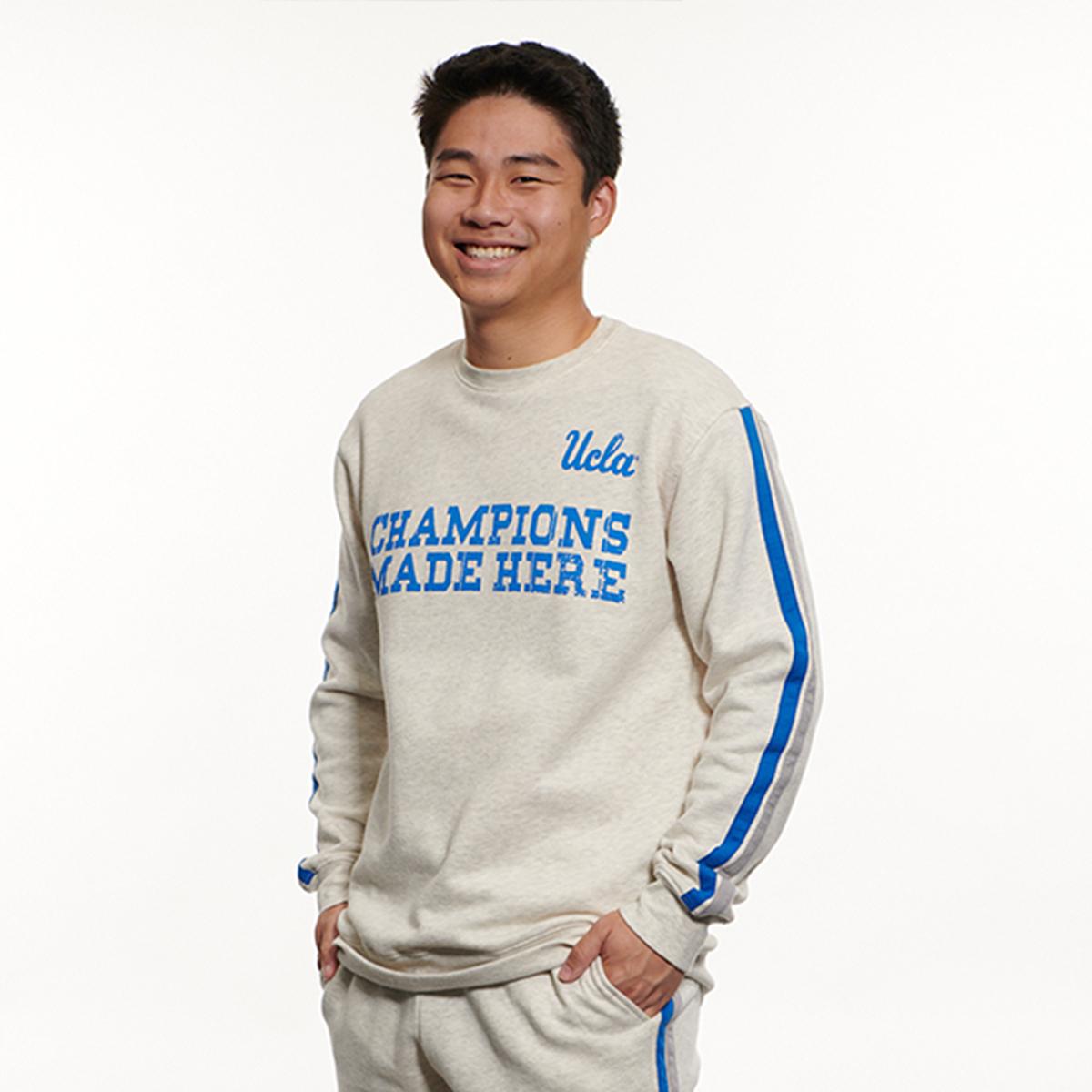 UCLA Script Stripe Crewneck Sweatshirt