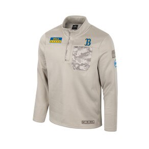 UCLA OHT "B" Left Chest Camo Pocket 1/4 Snap Sweatshirt