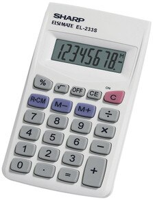 Sharp EL-233SB 8-Digit Pocket Calculator