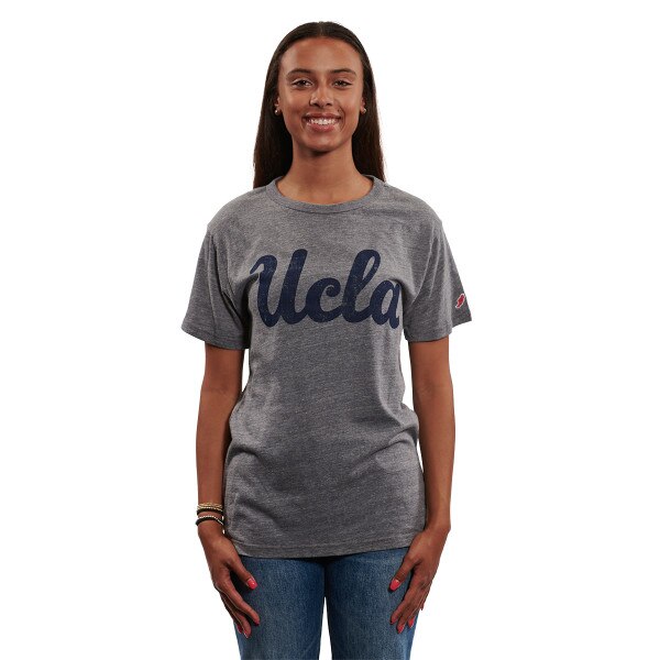 ucla gray t-shirt, script t-shirt