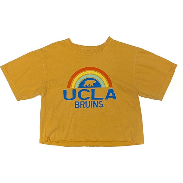 UCLA Women's Dye "Rainbow Bear" Crop Top
