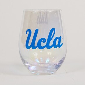 UCLA Iridescent Wine Glass