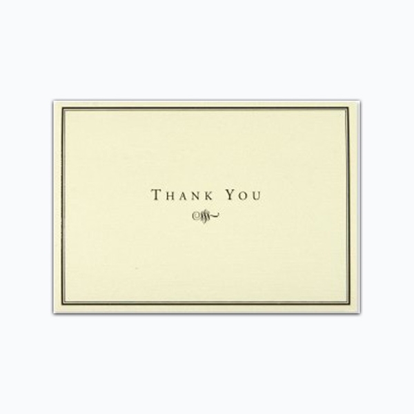 Black and Cream Thank You Notes