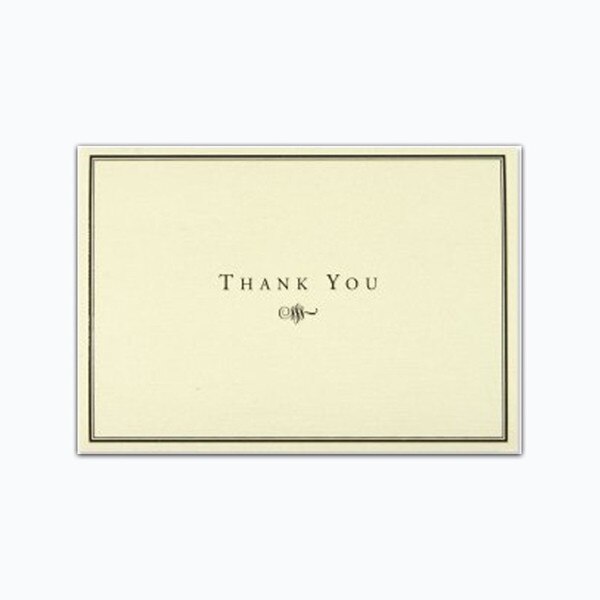 Black and Cream Thank You Notes