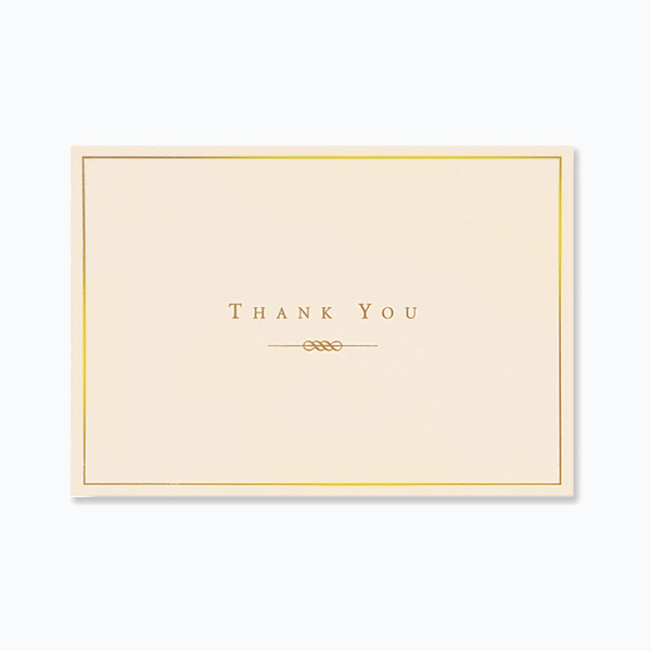 Gold and Cream Thank You Notes