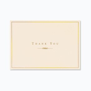 Gold and Cream Thank You Notes