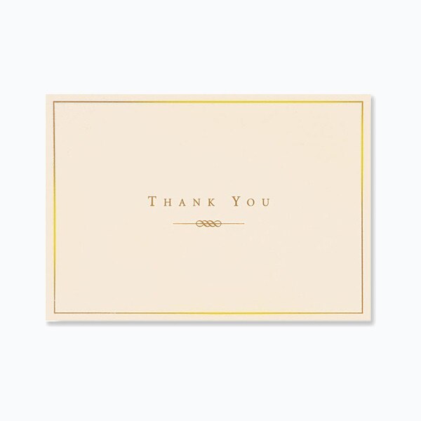 Gold and Cream Thank You Notes