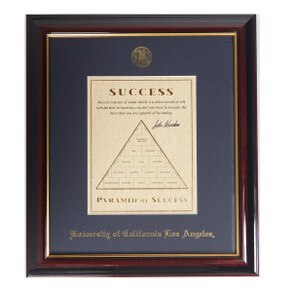 COACH WOODEN PYRAMID OF SUCCESS SIGNED PRINT